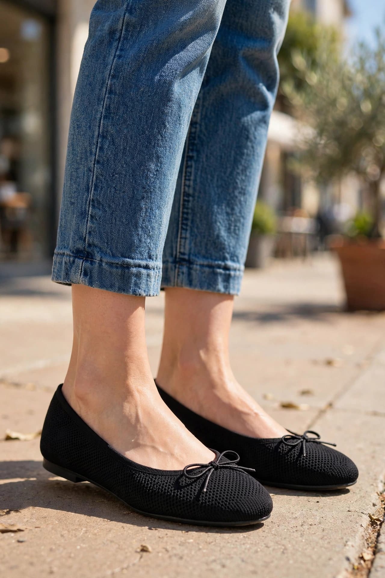 Styled inspiration for Forever Link Bow Tie Slip On Ballet Flats